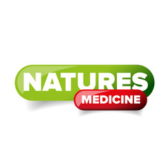 Natures Medicine button vector