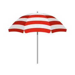Foto op Canvas Beach umbrella icon, flat style © ylivdesign