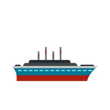 Ship icon, flat style