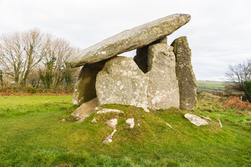 Trethevy Quoit megalithic tomb in Cornwall