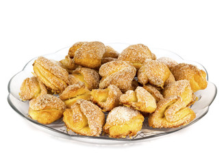 Sugar cookies in a plate