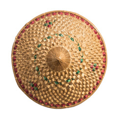 Bamboo Hat with White Background
