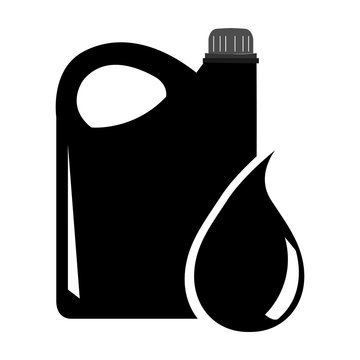 Isolated Oil Gallon On A White Background, Vector Illustration