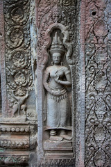 August 1, 2012,bas-relief on the wall of the temple. The Angkor Wat. Cambodia.