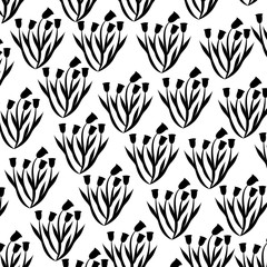 cute flower garden decorative pattern vector illustration design