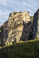 Fototapeta na wymiar Outside view of Holy Monastery of Varlaam in Meteora, Thessaly, Greece