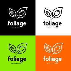 Food and healthy meal logo design
