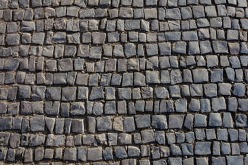 Cobblestone pavement background
