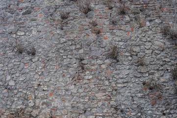 Old gray stone wall background