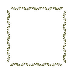 decorative square frame floral vector illustration design