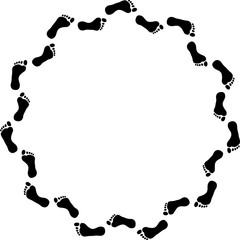 silhouette of footprints