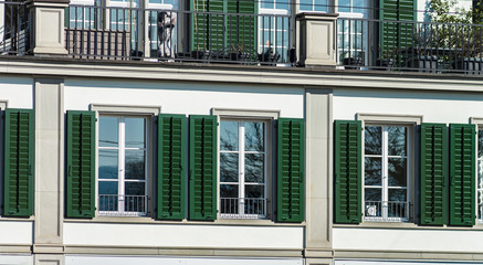 Classic city architecture of Switzerland street view