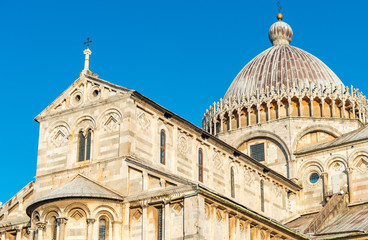 Fototapeta na wymiar Architectural detail in Square of Miracles, Pisa-Italy