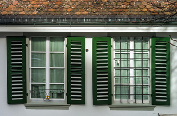 Classic city architecture of Switzerland street view