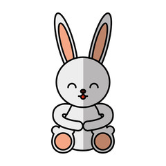 Fototapeta na wymiar cute rabbit character icon vector illustration design