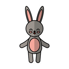 cute rabbit character icon vector illustration design