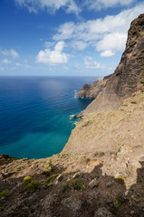 Tenerife landscape. Teno cliffs in north Tenerife island, Canary islands, Spain.