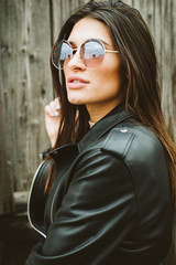 Attractive young woman with sunglasses