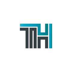 Initial Letter TH Linked Design Logo
