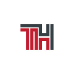 Initial Letter TH Linked Design Logo