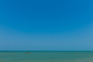 Fototapeta na wymiar beautiful seascape sea horizon and blue sky