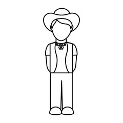 man with custome typical switzerland vector illustration design