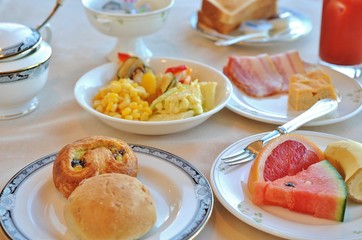 バイキング朝食.