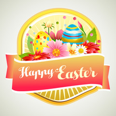 flower easter spring badge