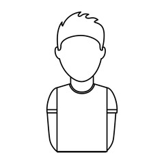 young man avatar character vector illustration design