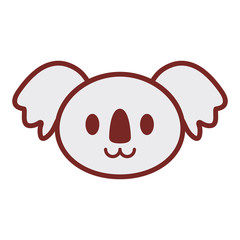 cute koala face image vector illustration eps 10