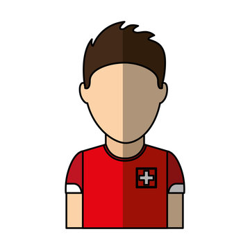 switzerland team player soccer vector illustration design
