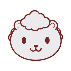 cute sheep face image vector illustration eps 10
