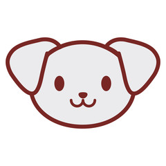 cute puppy face image vector illustration eps 10