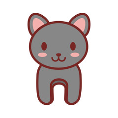 cartoon gray cat animal image vector illustration eps 10