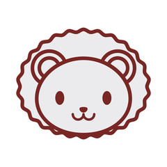 cute lion face image vector illustration eps 10