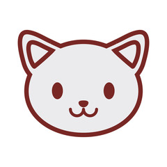 cute cat face image vector illustration eps 10
