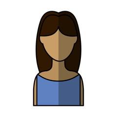 cute woman avatar character vector illustration design