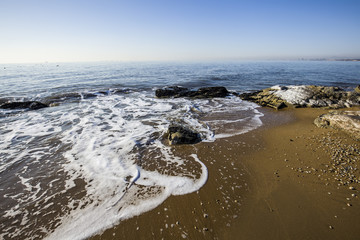 Winter seaside scenery