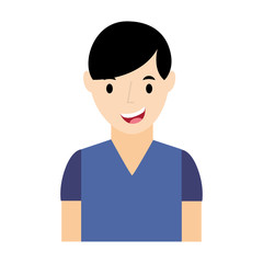 young man avatar character vector illustration design