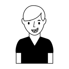 young man avatar character vector illustration design