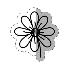 flower garden natural monochrome vector illustration eps 10