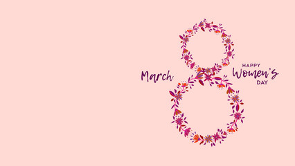 Obraz na płótnie Canvas Happy womens day celebration flower design