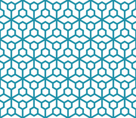 abstract geometric hexagon minimal seamless pattern print