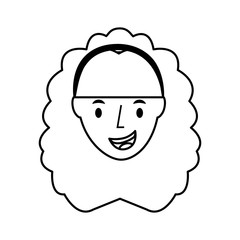 cute woman avatar character vector illustration design