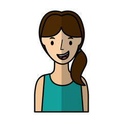 cute woman avatar character vector illustration design