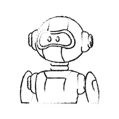 robot technology icon image vector illustration design 