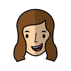 cute woman avatar character vector illustration design