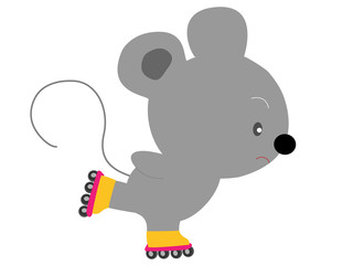 鼠のローラースケート