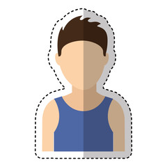 young man avatar character vector illustration design