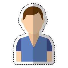 young man avatar character vector illustration design